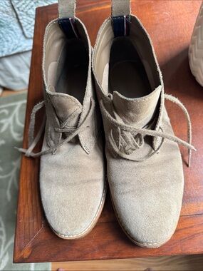 Tommy Hilfiger Taupe Suede Lace-Up Women's Boots